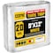 Core Tarps Heavy Duty Tarp, 12 ft L x 0.5 mm H x 9 ft W, 20 Mil, White, Polyethylene CT-704-9X12 - alternate 1